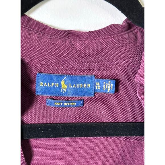 Ralph Lauren Men’s Purple Long Sleeve Knit Oxford Button Down Shirt Size XL - Picture 4 of 8